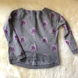 Comfy rose print sweatshirt